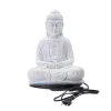 Ülő Buddha lámpa-repedezett hatás, kék-ovális talp