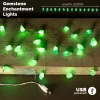 LED Fényfüzér Kristályokkal - Jade Kő