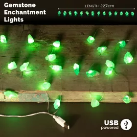 LED Fényfüzér Kristályokkal - Jade Kő