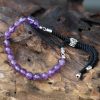 925 Versilbertes Edelstein-Armband – Amethyst