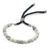 925 Versilbertes Edelstein-Armband – Weißer Howlith