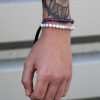 925 Versilbertes Edelstein-Armband – Weißer Howlith