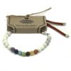 925 Versilbertes Edelstein-Armband – Weißer Howlith Chakra