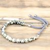 925 Versilbertes Edelstein-Armband – Dalmatiner-Jaspis