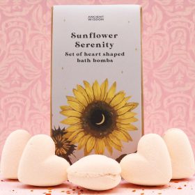 Derűs Napraforgó Pezsgő Szívecske Ajándékcsomag