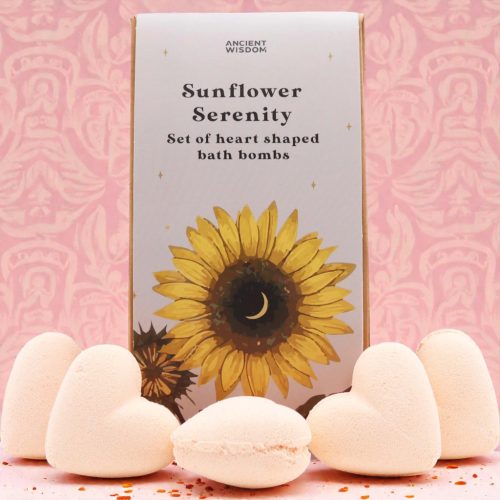 Derűs Napraforgó Pezsgő Szívecske Ajándékcsomag