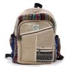 Kleiner Hanf Rucksack – Zickzack-Reißverschluss  