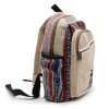 Kleiner Hanf Rucksack – Zickzack-Reißverschluss  