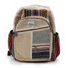 Kleiner Hanf Rucksack – Zickzack-Reißverschluss  