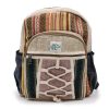 Kleiner Hanf Rucksack – Mit Taschen und Kordelzug  