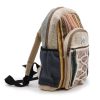 Kleiner Hanf Rucksack – Mit Taschen und Kordelzug  