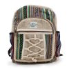 Kleiner Hanf Rucksack – Mit Taschen und Kordelzug  