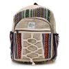 Kleiner Hanf Rucksack – Mit Taschen und Kordelzug  