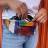 Batikmuster Hanf Gürteltasche  
