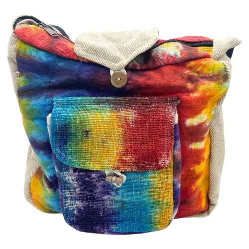 Batikmuster Hanf Umhängetasche mit Tasche  