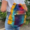 Batikmuster Hanf Beutelrucksack mit Kordelzug  
