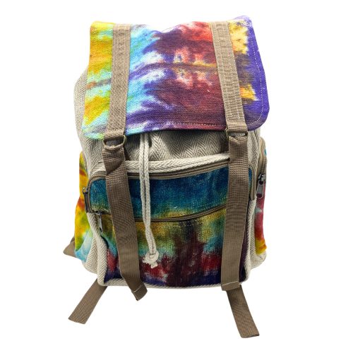Batikmuster Hanf Rucksack – Groß  