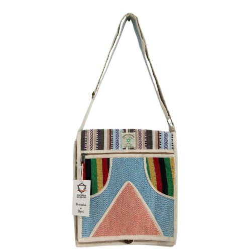 Hanf Laptop-Tasche – Dreiecke  
