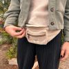 Baumwollcanvas und Hanf Gürteltasche – Natur  