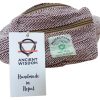 Baumwollcanvas und Hanf Gürteltasche – Bordeaux  