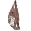Baumwollcanvas und Hanf Gürteltasche – Bordeaux  