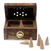 Mini-Ständer für Räucherkegel - Mangoholz