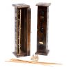 Mangoholz-Räucherständer-Turm mit Teildekoration