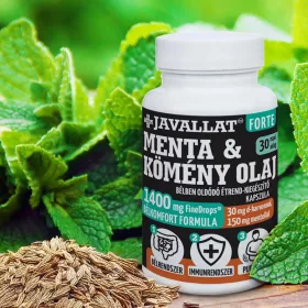 Menta & Kömény olaj kapszula 60db -Javallat® Forte 