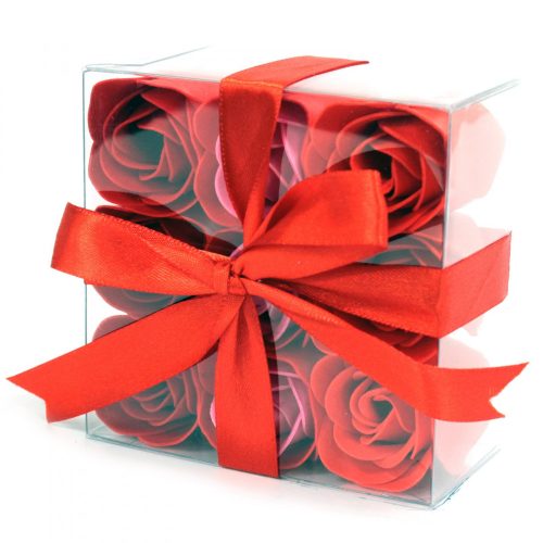 9 Stück Seifenblumen-Set - Rote Rosen