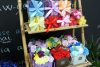 9 Stück Seifenblumen Set - Lavendelfarbene Rosen