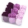 9 Stück Seifenblumen Set - Lavendelfarbene Rosen