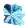 9 Stück Seifenblumen-Set - Blaue Hochzeitsrosen