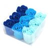 9 Stück Seifenblumen-Set - Blaue Hochzeitsrosen