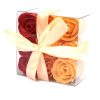 9 Stück Seifenblume Set - Pfirsichfarbene Rosen