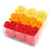 9 Stück Seifenblume Set - Pfirsichfarbene Rosen