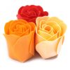 9 Stück Seifenblume Set - Pfirsichfarbene Rosen