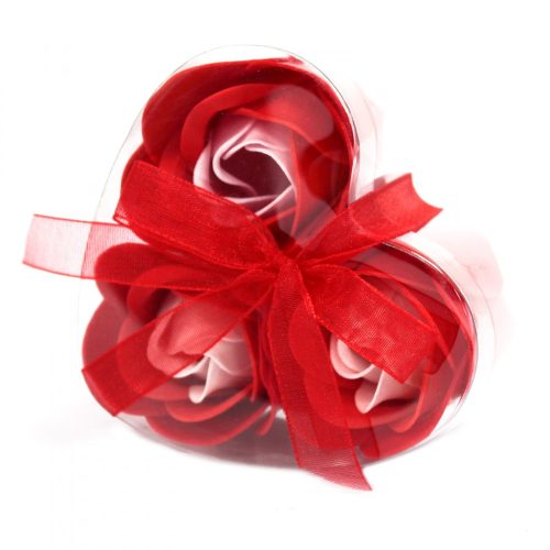 3 Stück Seifenblumen Set - Rote Rosen