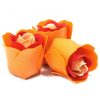 3 Stück Seifenblumen-Set - Pfirsichfarbene Rosen