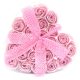 24 Stück Seifenblume Set - Rosa Rosen