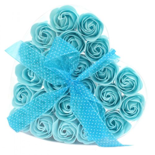 24 Stück Seifenblumen-Set - Blaue Rosen
