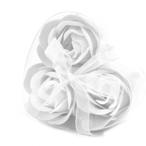 3 Stück Seifenblumen-Set - Weiß