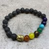 Lavastein-Armband – Buddha-Chakra