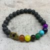 Lavastein-Armband – Hamsa-Chakra