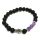 Lavastein-Armband – Amethyst und Fisch