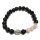 Lavastein-Armband – Rosenquarz und Buddha