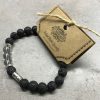 Lavastein-Armband – Karneol und Kopja