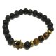 Lavastein-Armband – Hamsa und Tigeraugen