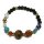Lavastein-Armband – Goldenes Sonnensystem