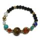 Lavastein-Armband – Goldenes Sonnensystem