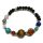 Lavastein-Armband – Silbernes Sonnensystem